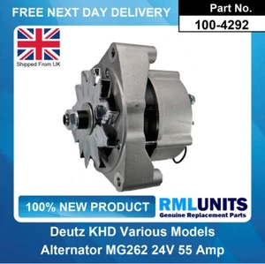 Alternador Para Deutz KHD MG262 IA1720 IA1536 AAK4640 AAK4841 24V 55 Amp - Imagen 1 de 5