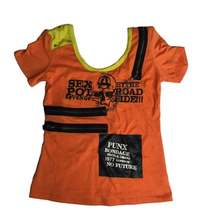 Women's Vintage 90s Punk Top Size Small (New Old 90s Stock) - Picture 1 of 6