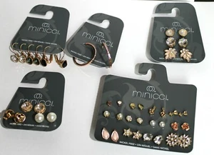NWT Jewelry Set Minicci (22 ) Earrings Gold Tone Rhinestone-Bead-Enameled - Picture 1 of 1