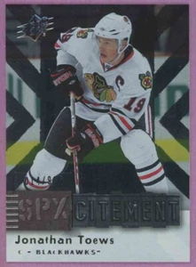 2009 09-10 UPPER-DECK SPx SPXCITEMENT BLACKHAWKS JONATHAN TOEWS #X14 #'d 014/999 - Picture 1 of 1