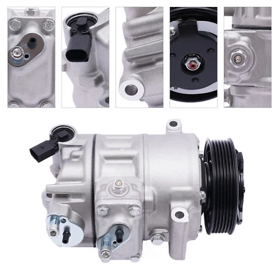 AC Compressor + Clutch For Volkswagen Beetle CC Golf GTI Jetta 2006-15 1.8L 2.0L Foto 1 de 4