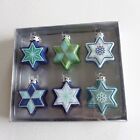 Étoiles juives de David avec ornements en verre paillettes, lot de 6 pièces - Kurt Adler
