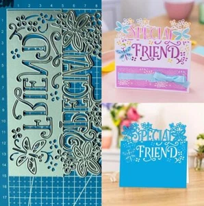 Metal Cutting Dies Special Friend Scrapbooking Embossing Paper Card Stencils - Picture 1 of 4