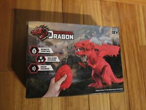 Remote Control Dragon RED Ages 8+ Walking Roar Sound Wired Fossil Remote #T12
