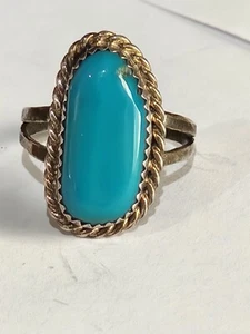Indianer Ring Sterlingsilber Türkis - Bild 1 von 9
