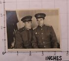 Handsome Soldiers In Military Uniform Affectionate Hugs Awards Vintage Photo C01