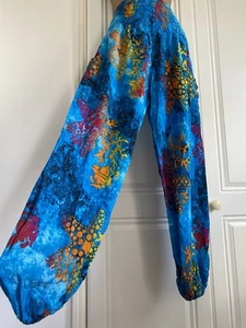 New Hareem Trousers Sea Creatures Thailand Cotton Small Sz6/8 New - Picture 1 of 6