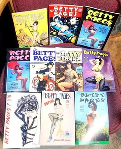 BETTY PAGES 1 2 3 +3 REPRINT 4 5 6 7 8 9 COMPLETE SET LOT OF DIGEST COMICS 1990 - Picture 1 of 2