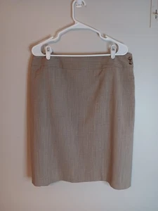 Ann Taylor Light Brown Pencil Straight Skirt Sz 16 - Picture 1 of 4