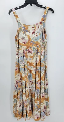 Easel Anthropologie Dress Womens Small Colorful Floral Sleeveless Tiered Midi - Image 1 of 4
