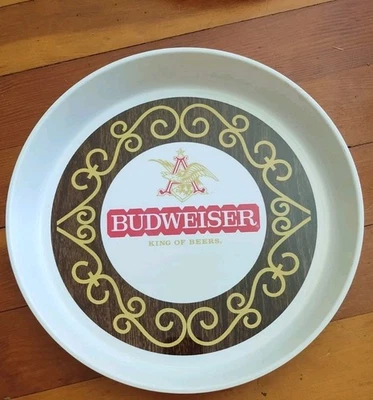Vintage 1970s Budweiser King Of Beers Tray 13” Advertising  - Image 1 of 2