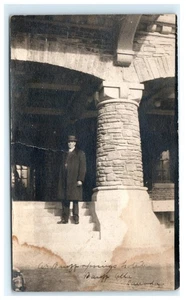 1907-1914 Banff Springs Hotel Alberta Canada Man Front Edward Bolte - Picture 1 of 2
