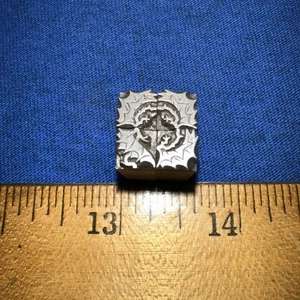 Printing Blocks ( Leaves?? ) Nice Details! Lead Blocks Small - Picture 1 of 5