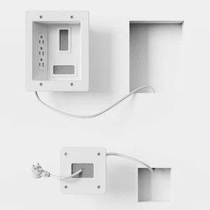 Mount-It! In-Wall TV Kabel Concealer Kit mit Einbaustrom - Dreifachsteckdose,... - Bild 1 von 9