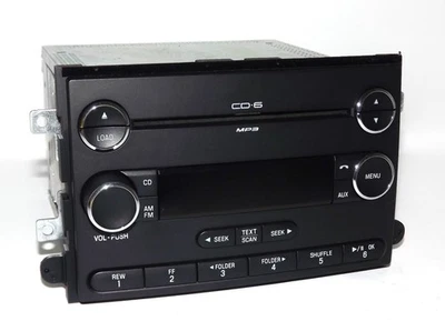 Radio CD cromada Ford Fusion 2006-09 Mercury Milan AM FM 6 discos - 8E5T-18C815-AF Foto 1 de 4