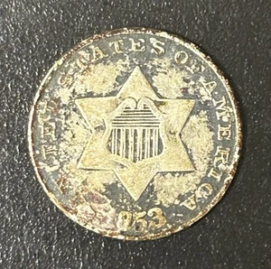 1853 3 Cent Silver Piece - 90% Silver 2185301 - Picture 1 of 2