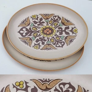 Denby Langley Canterbury Dinner Plates Oval Plate X 2 - Picture 1 of 10