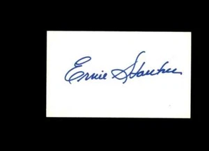 Tarjeta autógrafa Ernie Stautner firmada a mano 3x5 NFL HOF Pittsburgh Steelers - Imagen 1 de 2