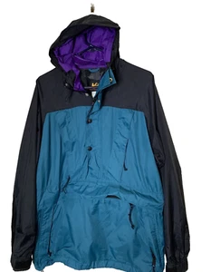 Cortavientos REI Element de nailon para hombre talla S 1/4 cremallera con capucha de gran tamaño de colección años 90 - Imagen 1 de 14