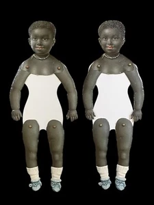 2 x Papierpuppe / Uralte Teile zum Basteln / Paperdoll / Antik Original - Bild 1 von 2
