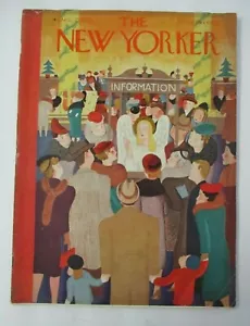 December 2, 1939 The NEW YORKER w/ Ilonka Karasz Information Booth Angel Cover - Picture 1 of 6