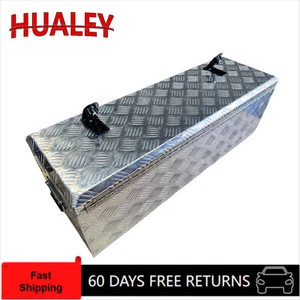 Aluminium Top Open Toolbox Rectangular UTE TRUCK TRAILER Tool Box 900 x 500 x500 - Picture 1 of 7