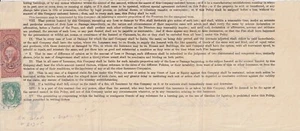 R44c + ca D35 4 $ grün gebunden an Teil Versicherungspolice Liverpool & London Globe - Bild 1 von 4