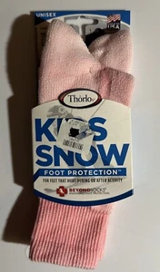 Thorlos Youth Moderate Padded Snow Over the Calf Sock Pink 10-13y Small - Picture 1 of 9