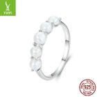 Fashionable Unique 925 Sterling Silver Natural Pearl Wedding Ring For Women Gift