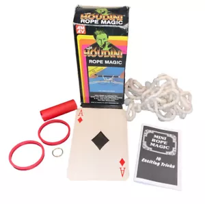 The Great Houdini Rope Magic Magic Kit Set Vintage 1987 (FEHLTEILE) - Bild 1 von 4