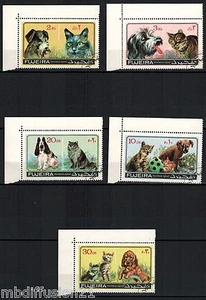 1971 -- FUJEIRA --  5 TIMBRES OBL -- CHATS & CHIENS -- ANIMAUX DOMESTIQUES - Imagen 1 de 1