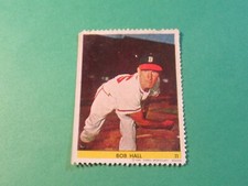 1949 EUREKA BASEBALL SPORTSTAMPS BOB HALL #11 BOSTON BRAVES