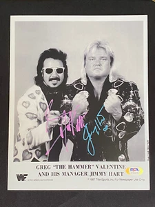 Jimmy Hart Greg Valentine WWE Wrestling Auto Signed 8x10 Photo ~ PSA/DNA - Picture 1 of 5