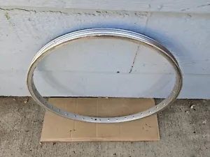 Vintage Old School Araya 26x1.75 Aluminum Rim Hoop 36h Silver 26 X 1.75 Japan - Picture 1 of 11