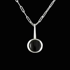 N. E. From - Denmark. Sterling Silver Pendant with Onyx. 1960s
