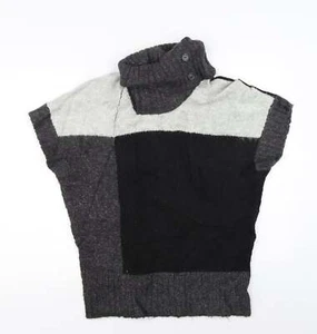 M&Co Womens Grey High Neck Acrylic Blend Jumper Size S - Picture 1 of 12