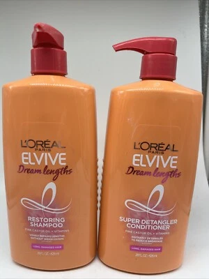L'Oreal Elvive Dream Lengths Super Detangling Shampoo & Conditioner 28oz Pump - Image 1 of 4