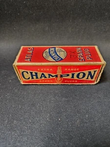 VINTAGE BOX ATLAS CHAMPION SPARK PLUG BOX C-4 7/8 11/8 HEX BOX ONLY! - Picture 1 of 5