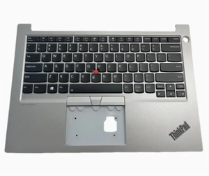 5M10W64411 Lenovo Thinkpad E14 Palmrest US Keyboard Bezel Upper W/Backlit Silver - Afbeelding 1 van 2