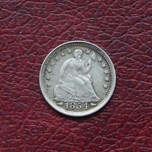 USA 1854 with arrows silver half dime 