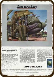 1944 P-38 Lightning Fighter Airplane Vintage-Look DECORATIVE REPLICA METAL SIGN - Picture 1 of 1