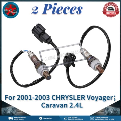 Sensor de oxígeno O2 2 piezas para Chrysler Voyager 2001-2002 2,4 L Dodge Caravan 2,4 L Foto 1 de 4