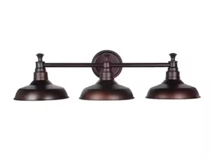 Kimball 3-Light Textured Coffee Bronze Indoor Vanity Light by Design House - Picture 1 of 9