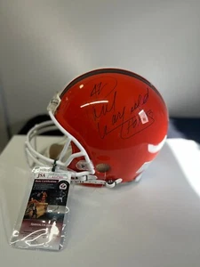 Paul Warfield Autographed Browns Helmet Inscription #42 HOF' 83 JSA COA - Picture 1 of 5