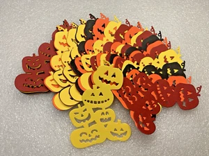 24pc Stacked Pumpkins Card Stock paper die cut embellishments mixed color sets - Picture 1 of 2