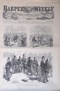HARPERS WEEKLY 1871 APR 15 v. XV DEUTSCHE BESETZUNG SZENEN PARIS FRANKREICH TH NAST - Bild 1 von 10