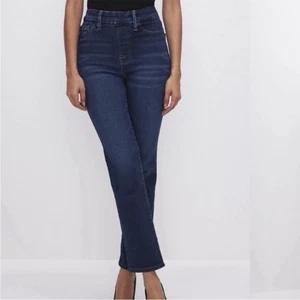 Good American Neu mit Etikett Good Legs High Rise Straight Pull On Denim Jeans Größe S - Bild 1 von 11