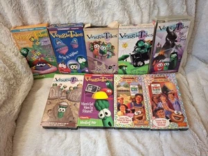 VeggieTales (7) & The Donut Man (2) 9 VHS Lot Christian Values Lessons - Bild 1 von 10