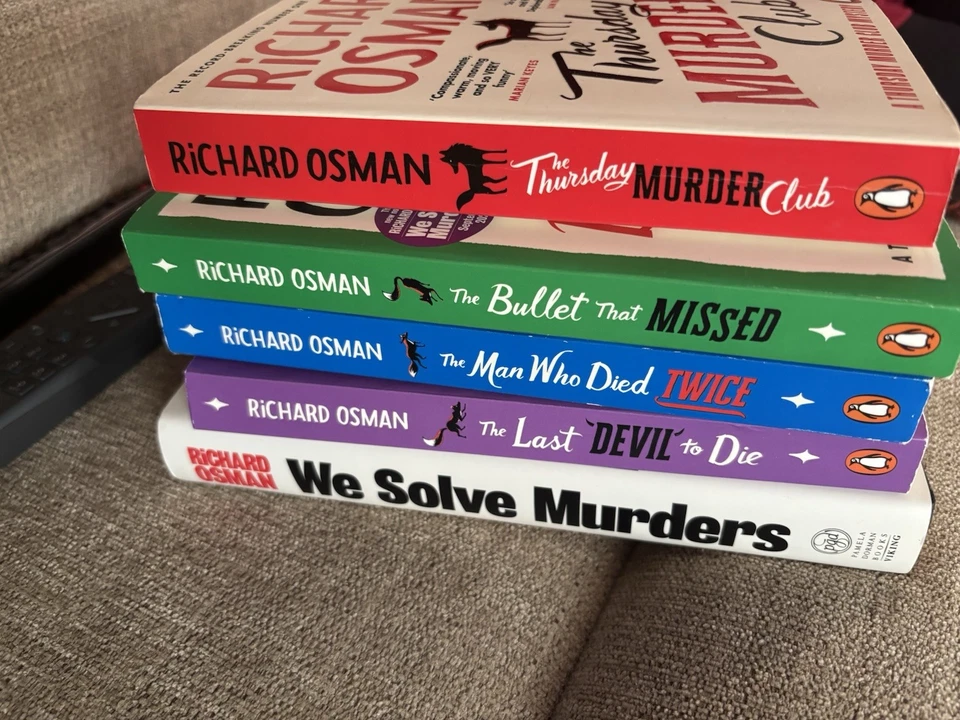 Lot of 5 Richard Osman Tuesday Murder Club Novels + We Solve Murders HC/PB  - Image 1 of 1