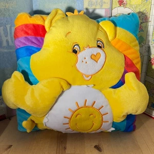 Almohada 3 dimensiones Care Bears Sunshine Bear 12" 2004 de colección - Imagen 1 de 4